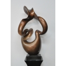 y13722 立體雕塑系列  抽象雕塑- 花之戀 (古銅)